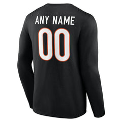 Team Authentic Personalized Name & Number Long Sleeve T-Shirt - Cincinnati Bengals T-shirts