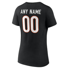 Women's Team Authentic Personalized Name & Number V-Neck T-Shirt - Cincinnati Bengals T-shirts