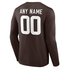 Team Authentic Personalized Name & Number Long Sleeve T-Shirt - Cleveland Browns T-shirts