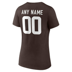 Women's Team Authentic Personalized Name & Number V-Neck T-Shirt - Cleveland Browns T-shirts