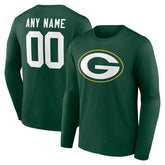 Team Authentic Personalized Name & Number Long Sleeve T-Shirt - Green Bay Packers T-shirts