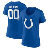 Women's Team Authentic Personalized Name & Number V-Neck T-Shirt - Indianapolis Colts T-shirts