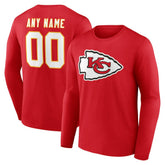 Team Authentic Personalized Name & Number Long Sleeve T-Shirt - Kansas City Chiefs T-shirts