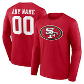 Team Authentic Personalized Name & Number Long Sleeve T-Shirt - San Francisco 49ers T-shirts