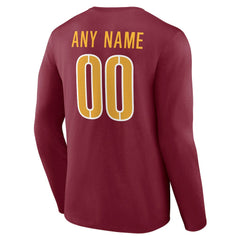 Team Authentic Personalized Name & Number Long Sleeve T-Shirt - Washington Commanders T-shirts