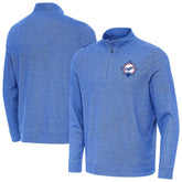 Heather Royal Los Angeles Dodgers Antigua Back-to-Back World Series Champions Subtle Quarter-Zip Pullover