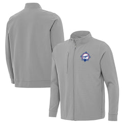 Gray Los Angeles Dodgers Antigua Back-to-Back World Series Champions Regard Full-Zip Jacket