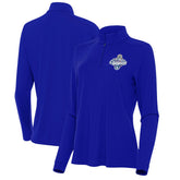 Royal Los Angeles Dodgers Antigua Women's 2025 World Series Champions Intent Quarter-Zip Pullover