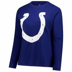 Women's Plus Size Scoop Neck Long Sleeve T-Shirt - Indianapolis Colts T-shirts