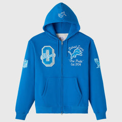 OVO x NFL Unisex Full-Zip Waffle-Lined Hoodie - Detroit Lions Hoodies