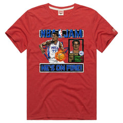 VJ Edgecombe Philadelphia 76ers Homage Unisex NBA Jam Tri-Blend T-Shirt