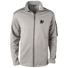 Heather Gray Miami Marlins Dunbrooke Pacific Full-Zip Fleece Jacket