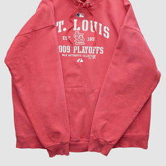 Red St. Louis Cardinals Majestic 2009 Hooded Pullover Sweatshirt