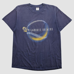 Navy Milwaukee Brewers Logo Athletic 2001 T-shirt