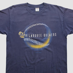 Navy Milwaukee Brewers Logo Athletic 2001 T-shirt