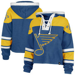 NHL St. Louis Blues '47 Women's Cropped Lacer Hoodie