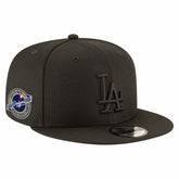 Black Los Angeles Dodgers New Era 2024/25 Back-to-Back Champions Circle Side Patch 9FIFTY Snapback Hat