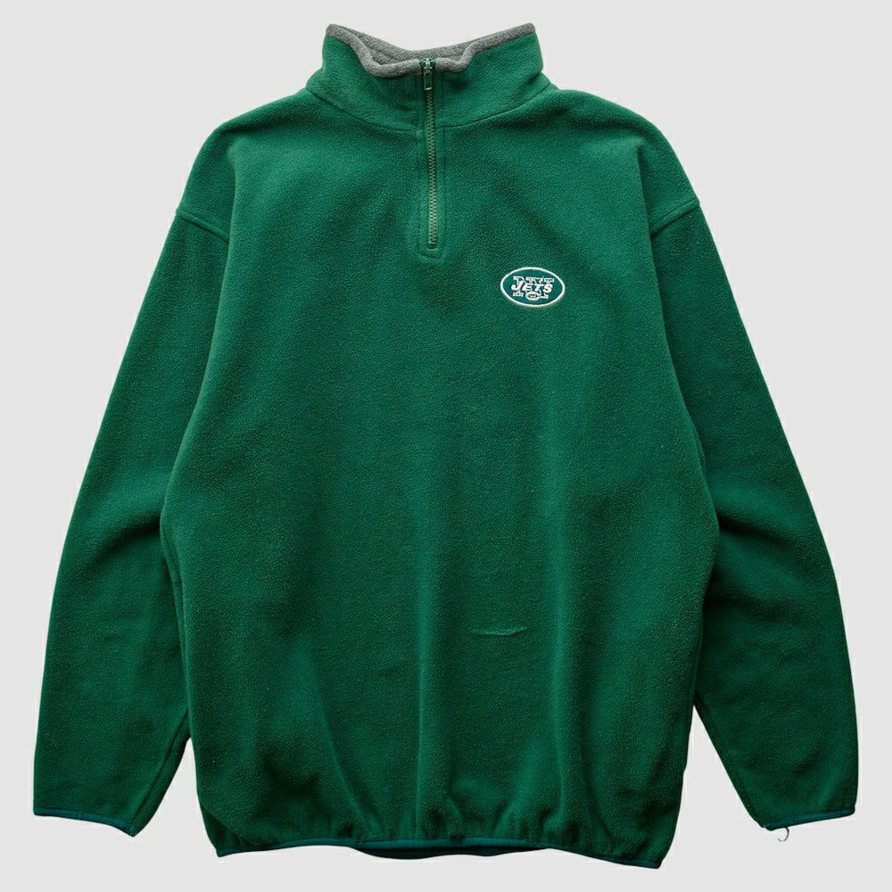 Majestic 2000s 1/4 Zip Sweatshirt - New York Jets Sweatshirts