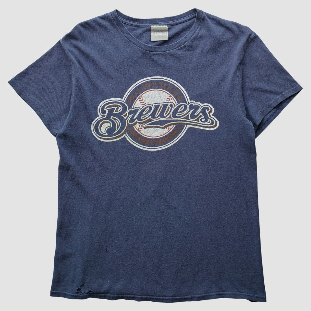 Navy Milwaukee Brewers MLB 2000s T-shirt