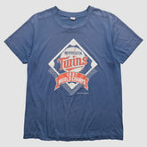 Blue Minnesota Twins Trench 1987 T-shirt