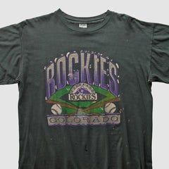 Black Colorado Rockies Salem 90s T-shirt