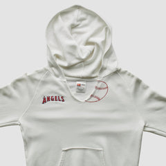 White Los Angeles Angels 2000s Hooded Sweatshirt