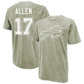Josh Allen Majestic Threads Mineral Wash Name & Number T-Shirt - Buffalo Bills T-shirts