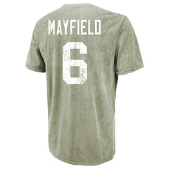 Baker Mayfield Majestic Threads Mineral Wash Name & Number T-Shirt - Tampa Bay Buccaneers T-shirts