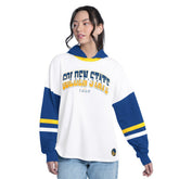 Golden State Warriors G-III 4Her by Carl Banks Women's Key Player Oversized Hooded Long Sleeve T-Shirt sale