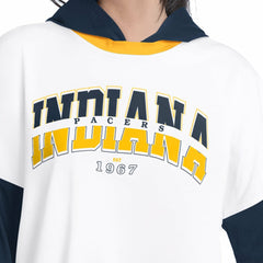 Indiana Pacers G-III 4Her by Carl Banks Women's Key Player Oversized Hooded Long Sleeve T-Shirt