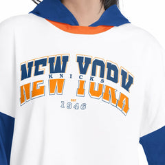 New York Knicks G-III 4Her by Carl Banks Women's Key Player Oversized Hooded Long Sleeve T-Shirt