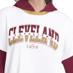 Cleveland Cavaliers G-III 4Her by Carl Banks Women's Key Player Oversized Hooded Long Sleeve T-Shirt sale