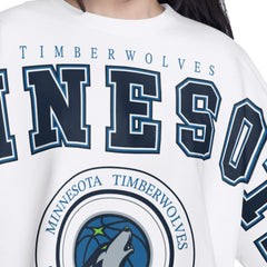 Minnesota Timberwolves G-III 4Her by Carl Banks Women's Bleachers Cropped French Terry Sweatshirt