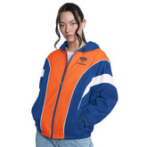 New York Knicks G-III 4Her by Carl Banks Women's Quarterback Lightweight Oversized Full-Zip Jacket