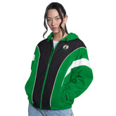 Boston Celtics G-III 4Her by Carl Banks Women's Quarterback Lightweight Oversized Full-Zip Jacket