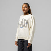 Cream Los Angeles Dodgers Mitchell & Ness Women's Premium Crewneck Sweatshirt