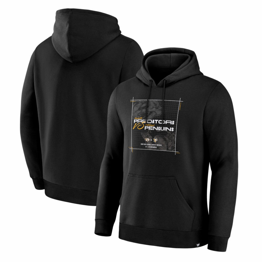 NHL Nashville Predators vs. Pittsburgh Penguins 2025 NHL Global Series Matchup Legacy Hoodie