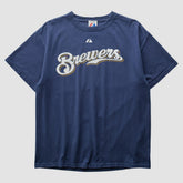 Navy Milwaukee Brewers Majestic 2008 T-shirt