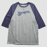 Gray Milwaukee Brewers Majestic 2000s T-shirt