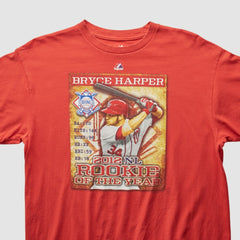 Red Bryce Harper Majestic 2012 T-shirt