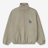 Gray Los Angeles Dodgers Fear of God x MLB Unisex Modern Suede Half-Zip Jacket
