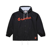 Black Baltimore Orioles Mitchell & Ness Full-Snap Hooded Coaches Jacket