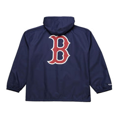 Navy Boston Red Sox Mitchell & Ness Full-Snap Hooded Coaches Jacket