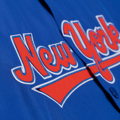 Royal New York Mets Mitchell & Ness Full-Snap Hooded Coaches Jacket