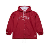 Red Philadelphia Phillies Mitchell & Ness Full-Snap Hooded Coaches Jacket