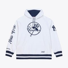 White New York Yankees Mitchell & Ness Cooperstown Collection Fleece Hoodie