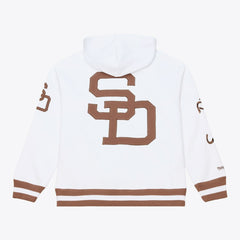 White San Diego Padres Mitchell & Ness Cooperstown Collection Fleece Hoodie