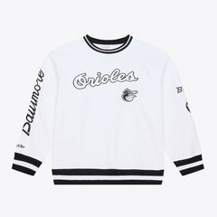 White Baltimore Orioles Mitchell & Ness Arctic Fleece Sweatshirt