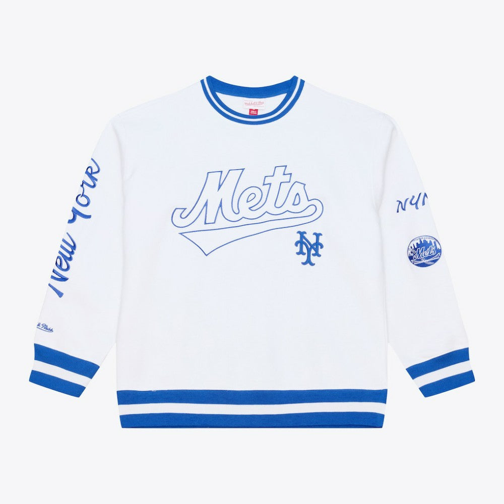 White New York Mets Mitchell & Ness Arctic Fleece Sweatshirt