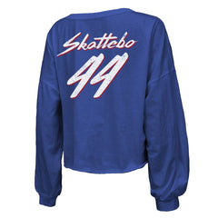 Cam Skattebo Majestic Threads Women's Script Name & Number Long Sleeve T-Shirt - New York Giants T-shirts